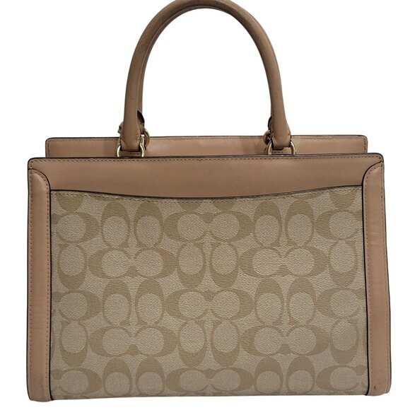 Coach Zoe Carryall Crossbody Anti-Theft Snakeskin Signature Canvas - Picture 5 of 12